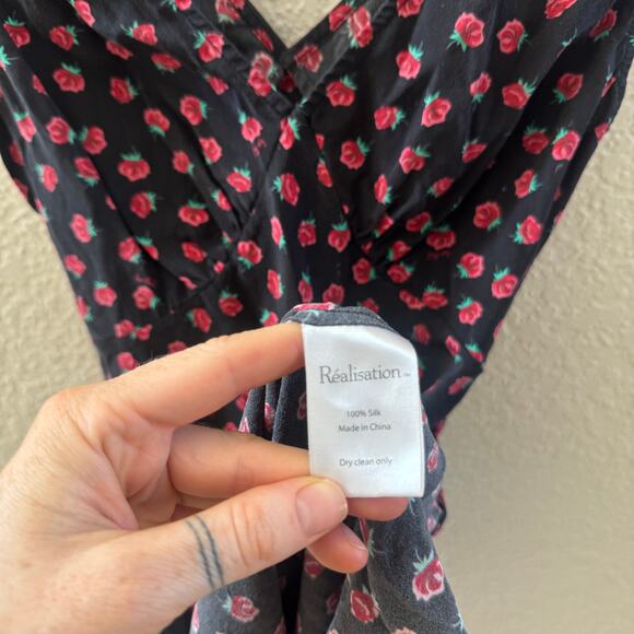 EUC $220 Realisation Par Isabelli Silk Mini Dress in Rosalita Floral | XXS - Picture 9 of 9